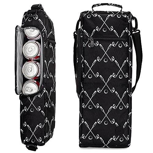 Product Image of the Golf Cooler Bag | Holds 6 Cans or 2 Bottles of Wine | Discrete Slim Soft-Sided Cooler for Golfing, Beach Days, Picnic, Traveling and More | Easily Fits in Golf Bags