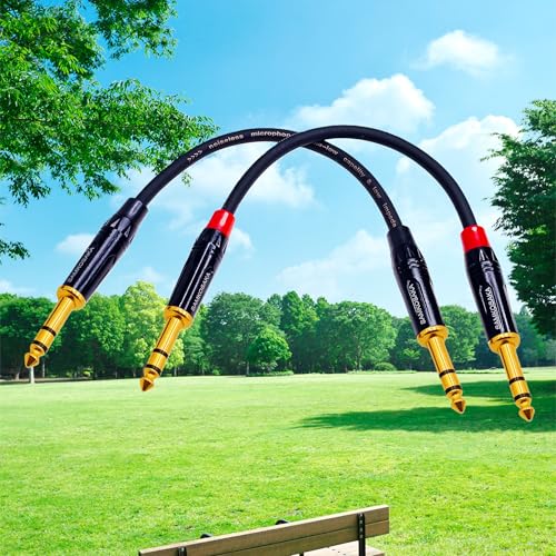 Câble TRS 6,35 mm Samkosaca cordon audio stéréo mâle-mâle de 15 cm - 3