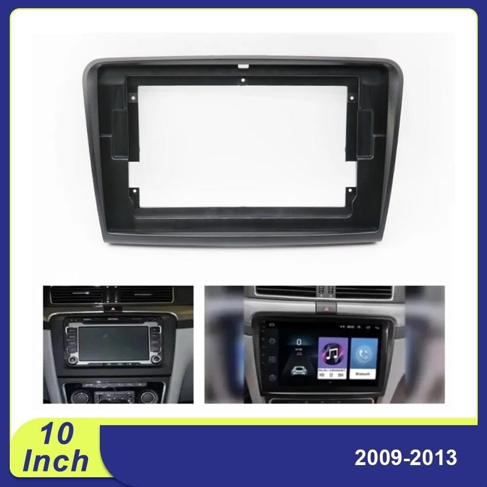 Marco de radio de coche Tablero Radio Coche Android 2DIN 10 Pulgadas Para Skoda Para Superb 2009-2013 Decodificador CANBUS Marco Instalación Estéreo(Frame set)