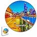 Australia Melbourne Puzzle 195 pezzi animali di forma rotonda in legno per bambini puzzle per adulti souvenir regalo 16,5 × 16,5 pollici
