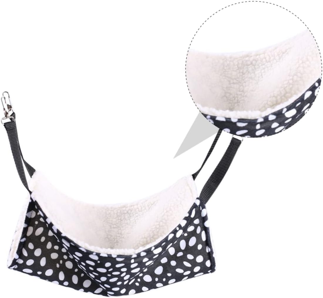 review Angoily 3 Pcs Pet Hammock Cat Guinea Pig Hammock Bed Ferret Hanging Hammock Hanging Cage Hammo Small Animal Hammock Soft Cage Hammock Super Soft Short Plush Breathable Winter Mat