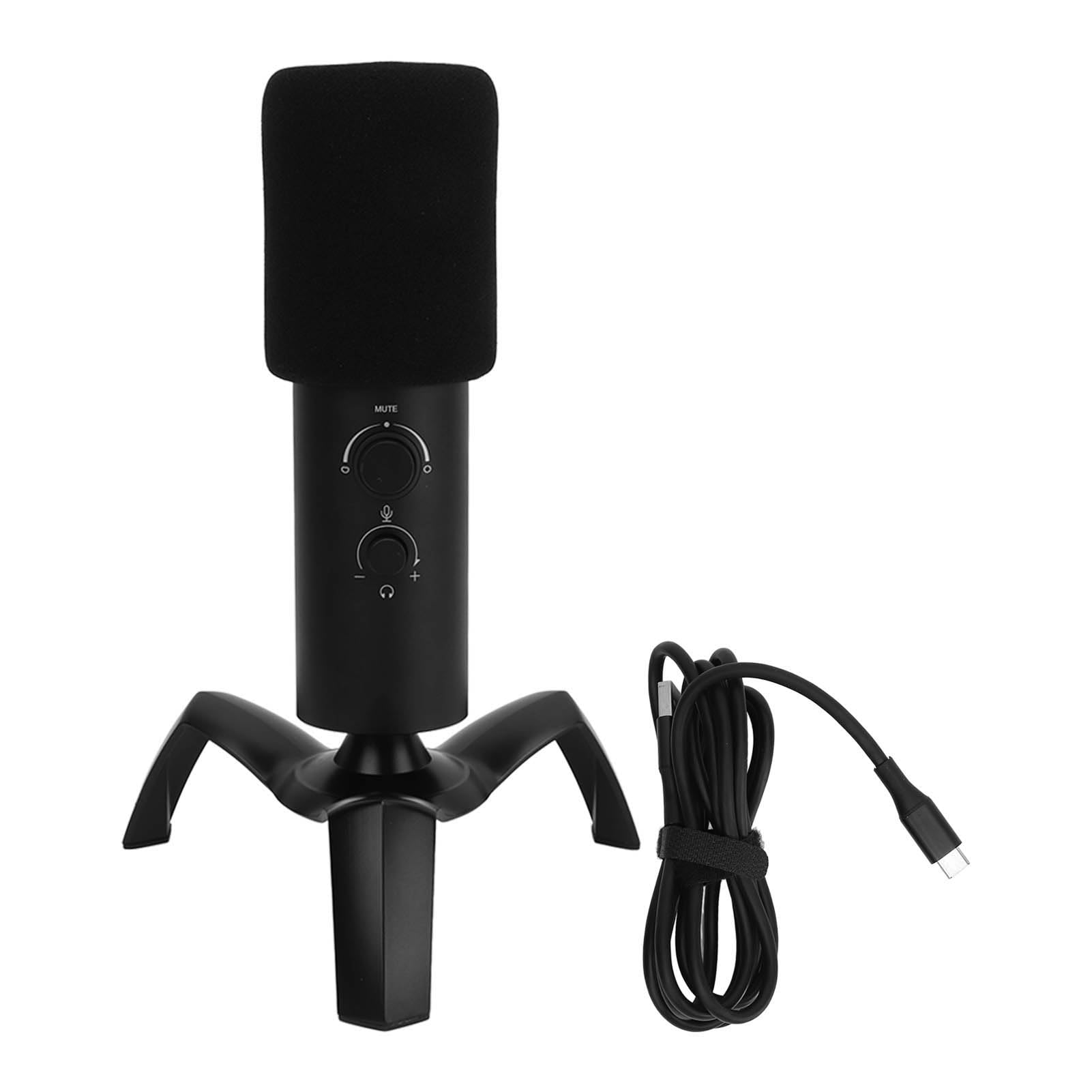 Yunseity USB-Kondensatormikrofon, Computer-PC-Gaming-Mikrofon MIT Niercharakteristik, Stativständer und Geräuschfilterschwamm, 3 Aufnahmemodi, Studiomikrofon für Streaming, Podcasting, Podcasting,