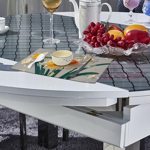 Sets de table Narcisse lavables pour protéger les tables des plats chauds
