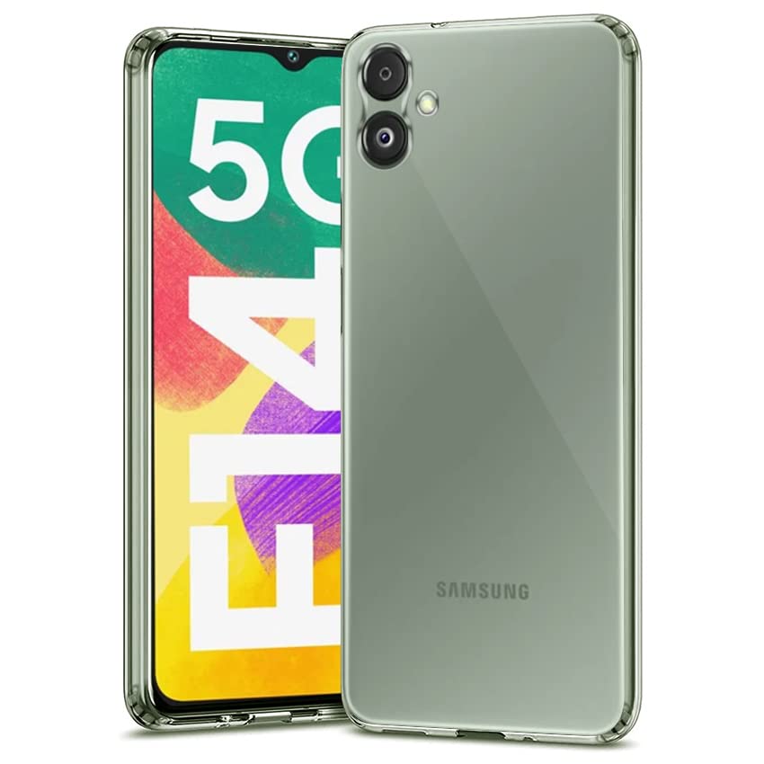 Image of Fashionury Crystal Clear Case for Samsung Galaxy F14 5G | Yellowing Resistance | Transparent TPU Silicone | Raised Camera Lips | Slim Transparent Cover