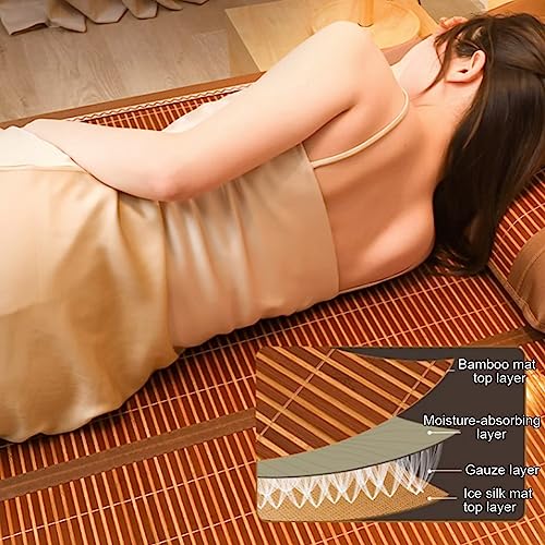 Tapete de cama de bambú transpirable con uso de doble cara térmica regulable 5