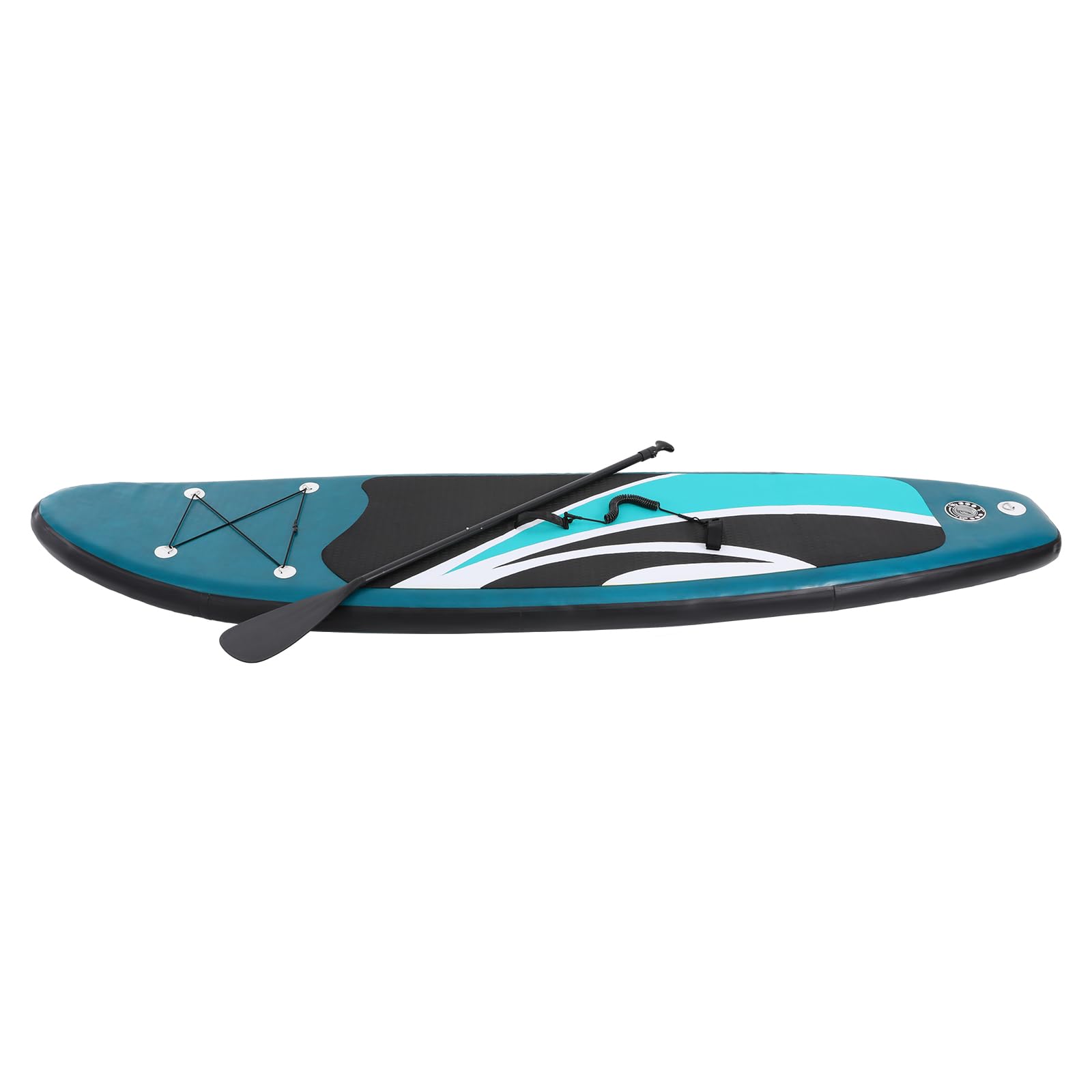Aufblasbares Paddle Board+ Surf Komplettpaket,Fischerboot Dreiflügelige Konfiguration Stand Up Paddleboard 10-15 Minuten Aufblasen für professionelle Surfer Anfänger Wasserski 150kg|30.5cm