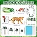 MiniInflat Rainforest Diorama Kit Rainforest Animals Figures Realistic Forest Animals Figures Including Model Tree, Red Parrot, Cobra Forest Diorama Supplies for Birthday Party Favor(Box Not Included)