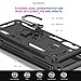LeYi Compatible for Samsung Galaxy A10S Case (Not Fit A10) with Tempered Glass Screen Protector [2 Pieces], Military-Grade Protective Phone Case with Car Ring Holder Kickstand for Samsung A10S, Black