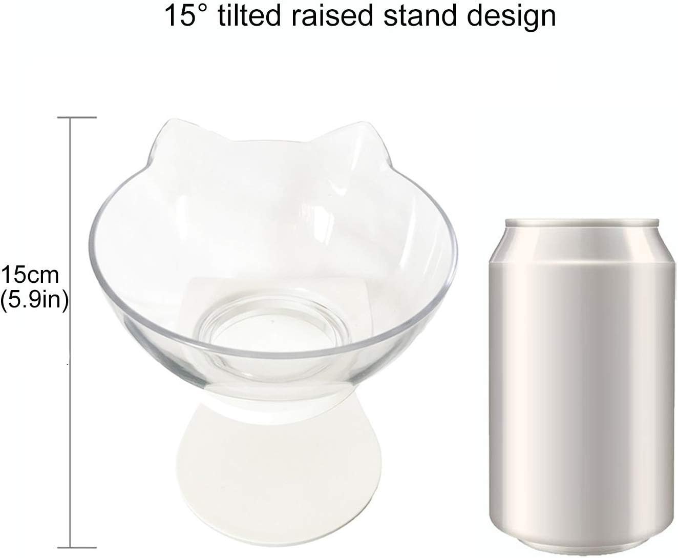 1 ST Schuine Kattenvoerbak Verhoogde Stand Pet Bowls voor Kleine Honden
