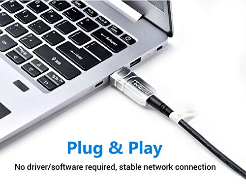 Image of BlueRigger Optical 4K HDMI Cable (4K@60HZ, 1080p FullHD, UHD, Ultra HD, 3D, High Speed with Ethernet, ARC, HDTV) (150 Feet / 45 Meters)