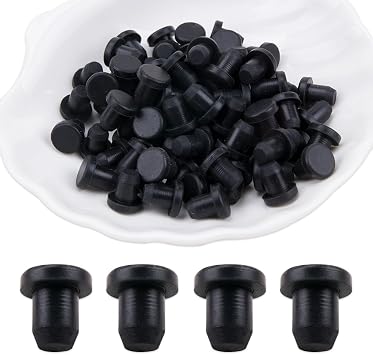 KOOBOOK 80Pcs High-Temperature Bicycle Frame Blind Plugs Resistant Waterproof T-Shaped Push-in Cover Plugs for Roadbike & Mountain Bike Drill Holes