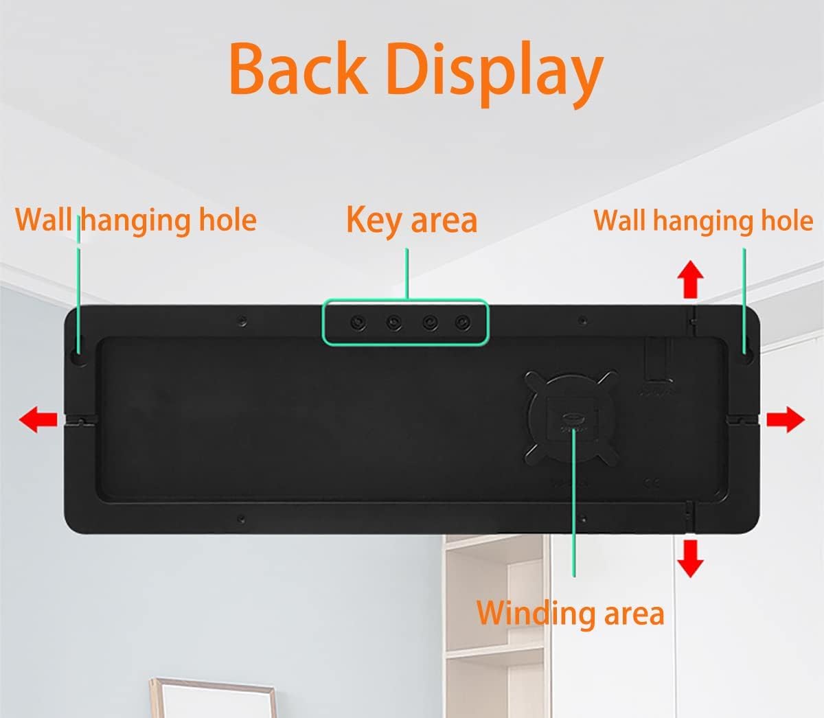 Reloj de pared LED, pantalla digital de 16 pulgadas con control remoto, función de temporización, ajuste de brillo y modo de memoria para uso doméstico u oficina