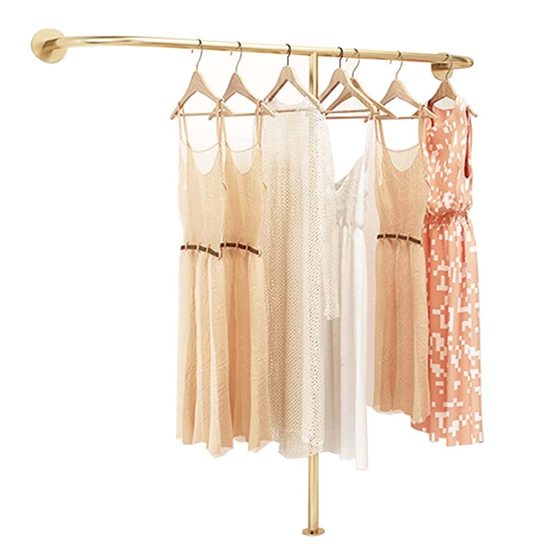 GTHTUHFD Wall Mounted Coat Rack With Customizable Hangers For Clothing Store Display,B-120cm