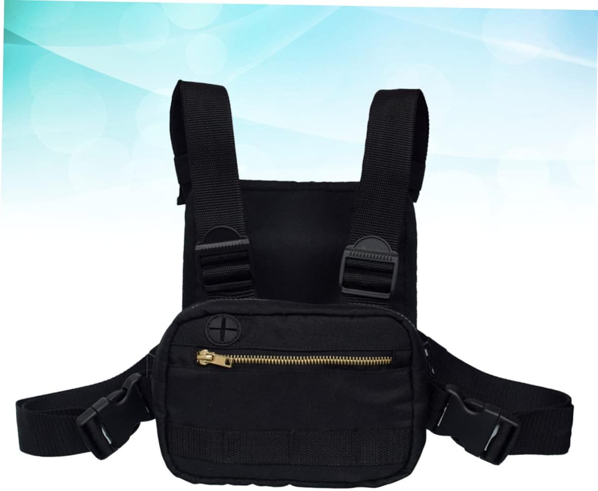 Chest Pack for Outdoor Sports Waterproof Vest Bag Adjustable Straps Casual Front Pouch for Hiking and Camping Unisex Design for Men and Women