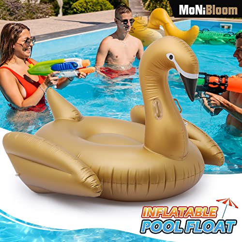 Monibloom Pool Float For Adult Inflatable Giant Floaties Swan Lake Rafts Swimming Floaty Summer Beach Ride-Ons #TOP3