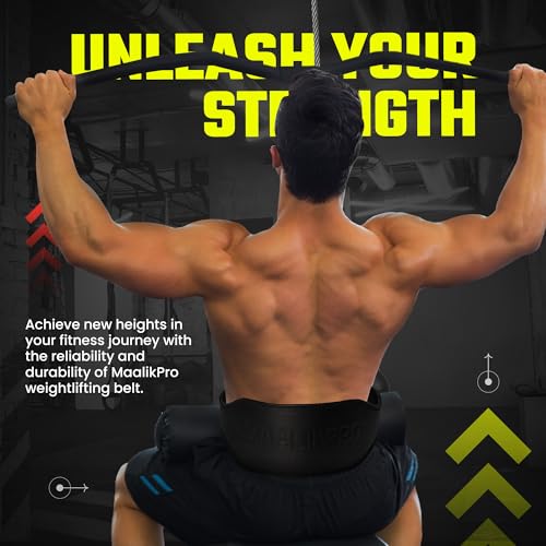 Weight Lifting Leather Belt with Adjustable Buckle, Gym, Workout & Weight Training - Weightlifting Belts for Men and Women (Black, Large (34” to 41”) Inches)