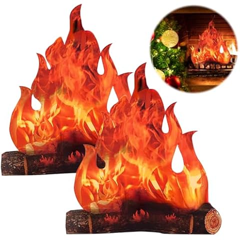 2 PCS 3D Cardboard Campfire Centrepieces Cover