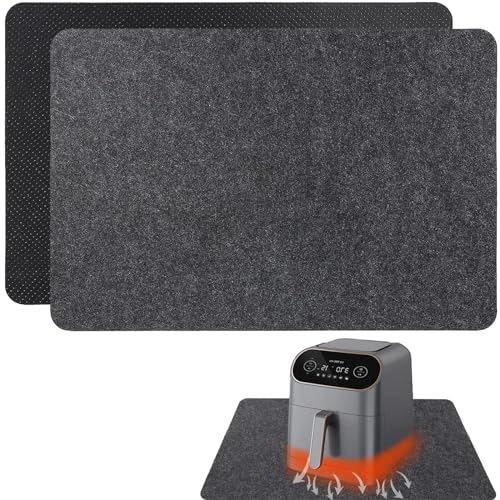 Lista de Placas de protección contra el calor los mejores 5. 48 2 piezas de base ignífuga de protección contra el calor, placa de protección contra el calor, alfombrilla resistente al calor para cafetera, microondas, tostadora, freidora de...