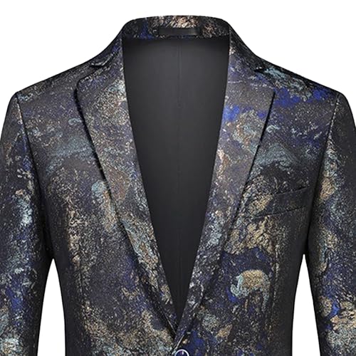 Men's Tie-Dye Print One Button Blazers Stylish Business Suit Jacket Wedding Daily Prom Sport Coat2