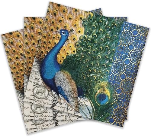 Amazon.com: 20-ct 13x13 Peacock Napkins for Valentine's, Dinner ...