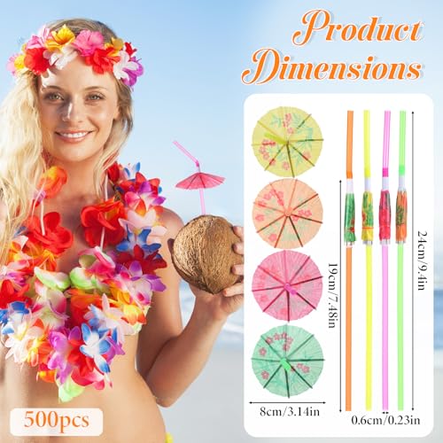 500 pitillos con sombrillas 24 cm multicolor para fiestas miniatura 2