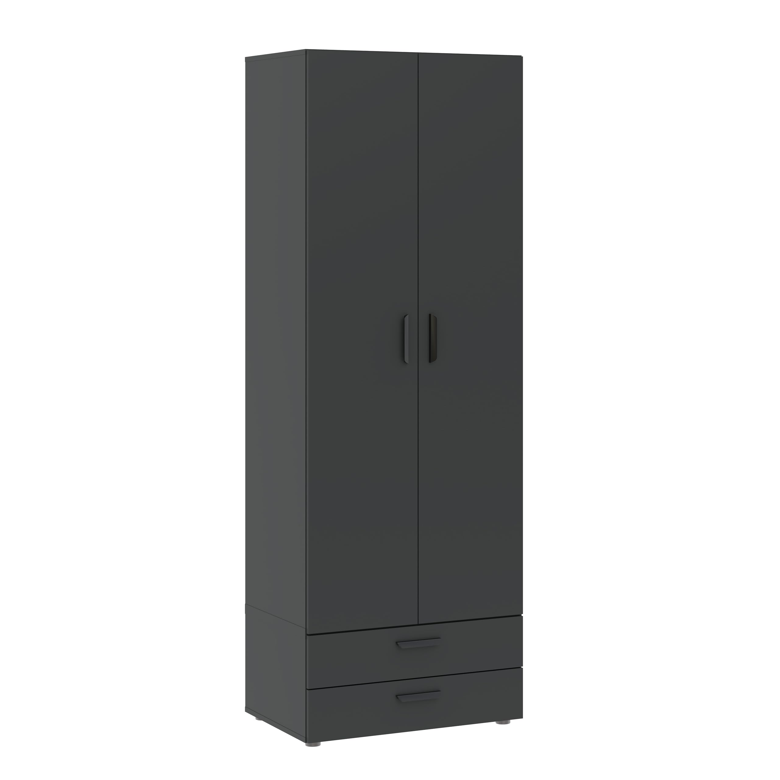 Oggi DOI 5003256DOS 3-Door Wardrobe Sonoma Oak 5 Shelves Clothes Rails Bedroom Guest Room Hallway 47.9 kg