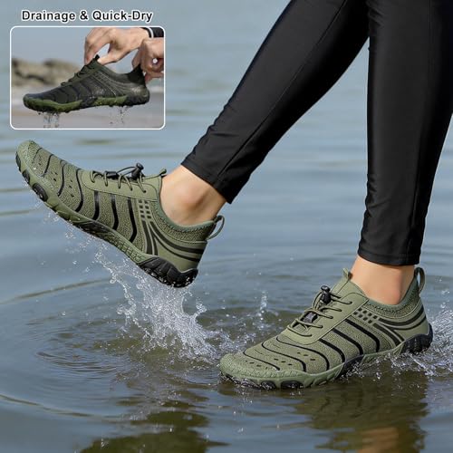Image of Hike Barefoot Shoes Womens Men,Unisex Barefoot Water Shoes Breathable, Anti-Slip Hiking Footwear for Athletic Wide Toe Shoe Footwear for Hiking, Walking, Running, Yoga, and Water Sports