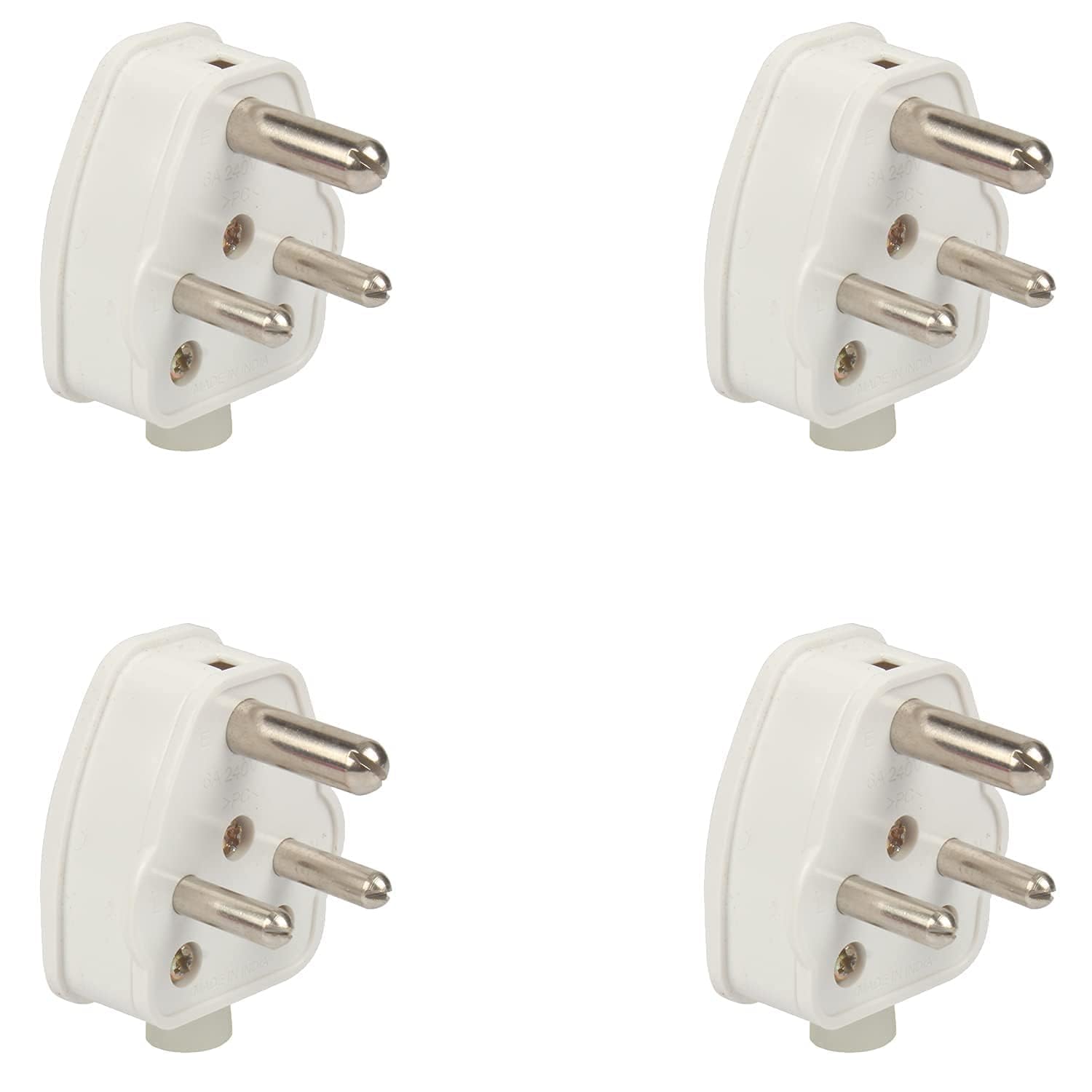 Flysmart 16A 3 Pin Plug Top 240V – Heavy Duty Power Plug For Appliances Geysers Air Conditioners And Heaters Durable Electrical Fitting (White Pack Of 4)-image-49