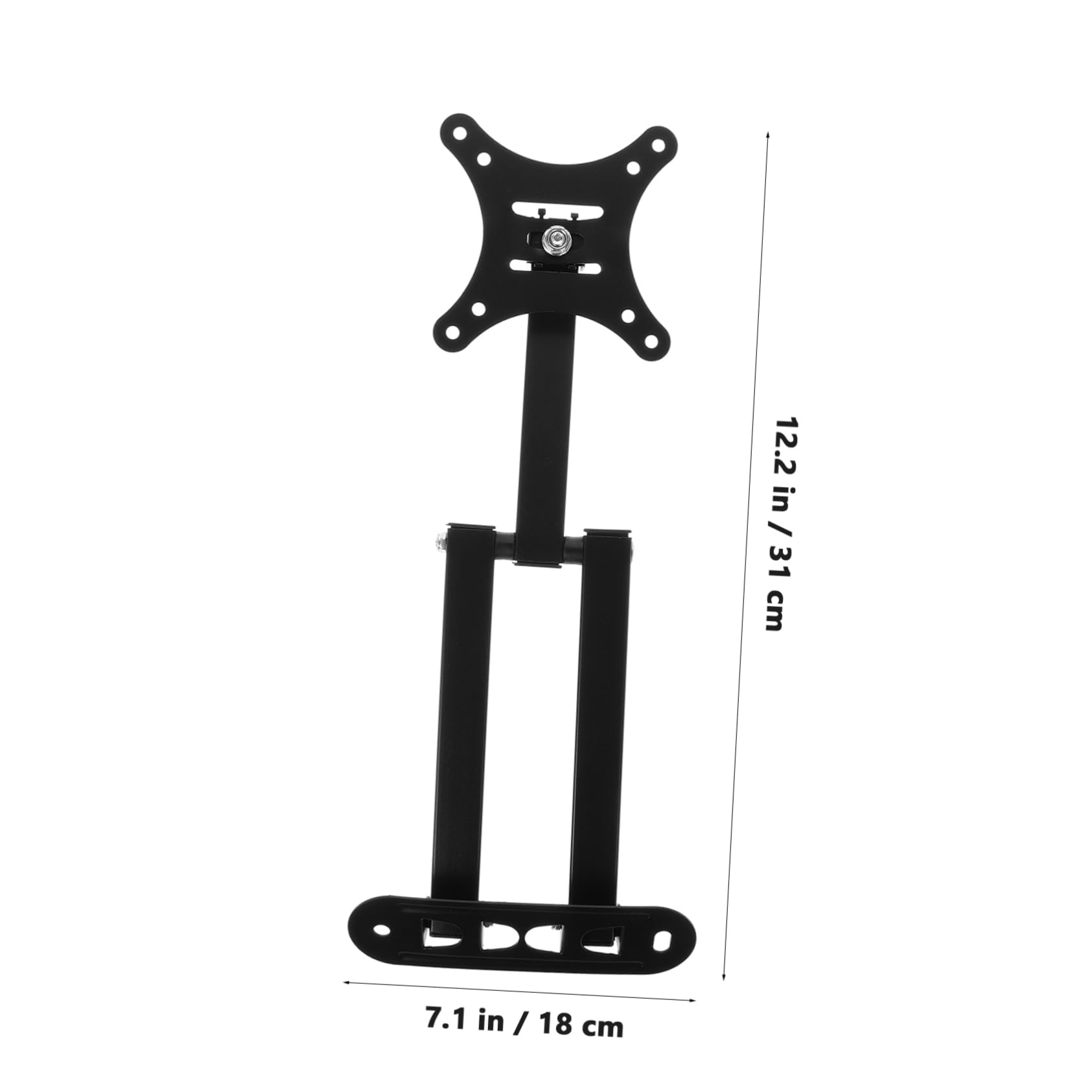 Staffa Muro per Tv Orientabile con Braccio Estensibile Nero | Acciaio Laminato a Freddo, Rotazione 360°, Include Attrezzi e Manuale di Montaggio