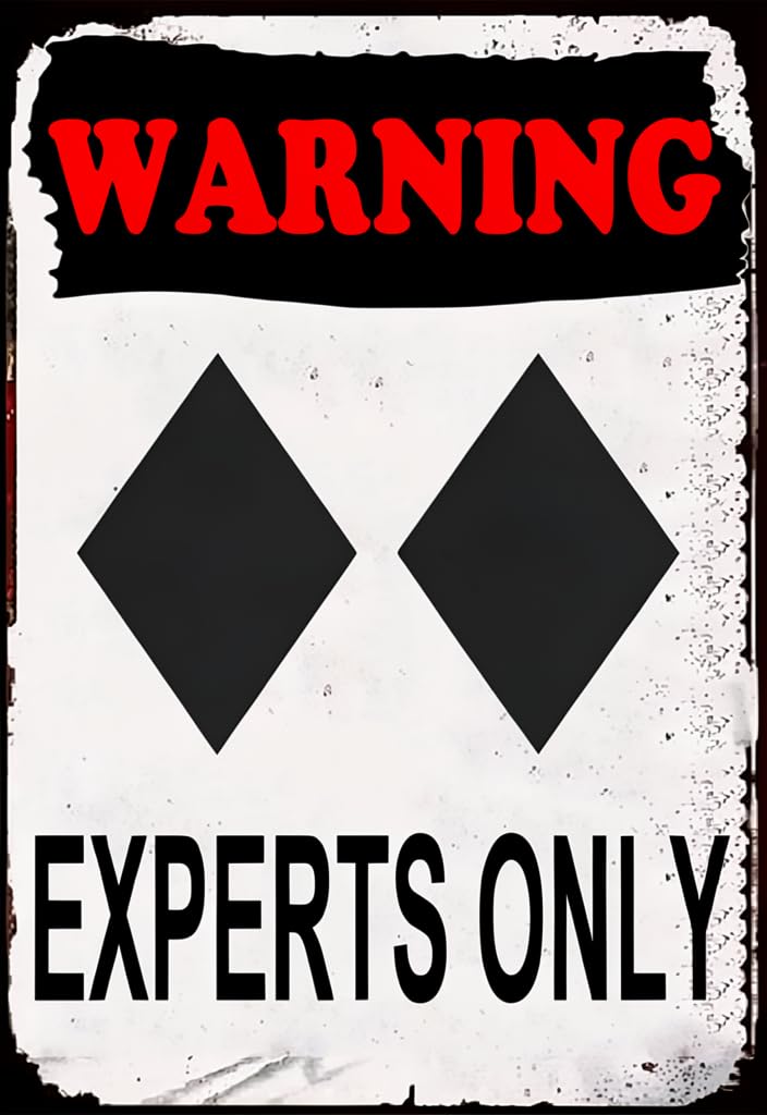 peiyeety Warning Experts Only Tin Sign 12x8 Inch Vintage Metal Wall Decor, Funny Novelty Plaque for Garage, Workshop, Man Cave, Bar, Office, Home Decor, Gift Idea