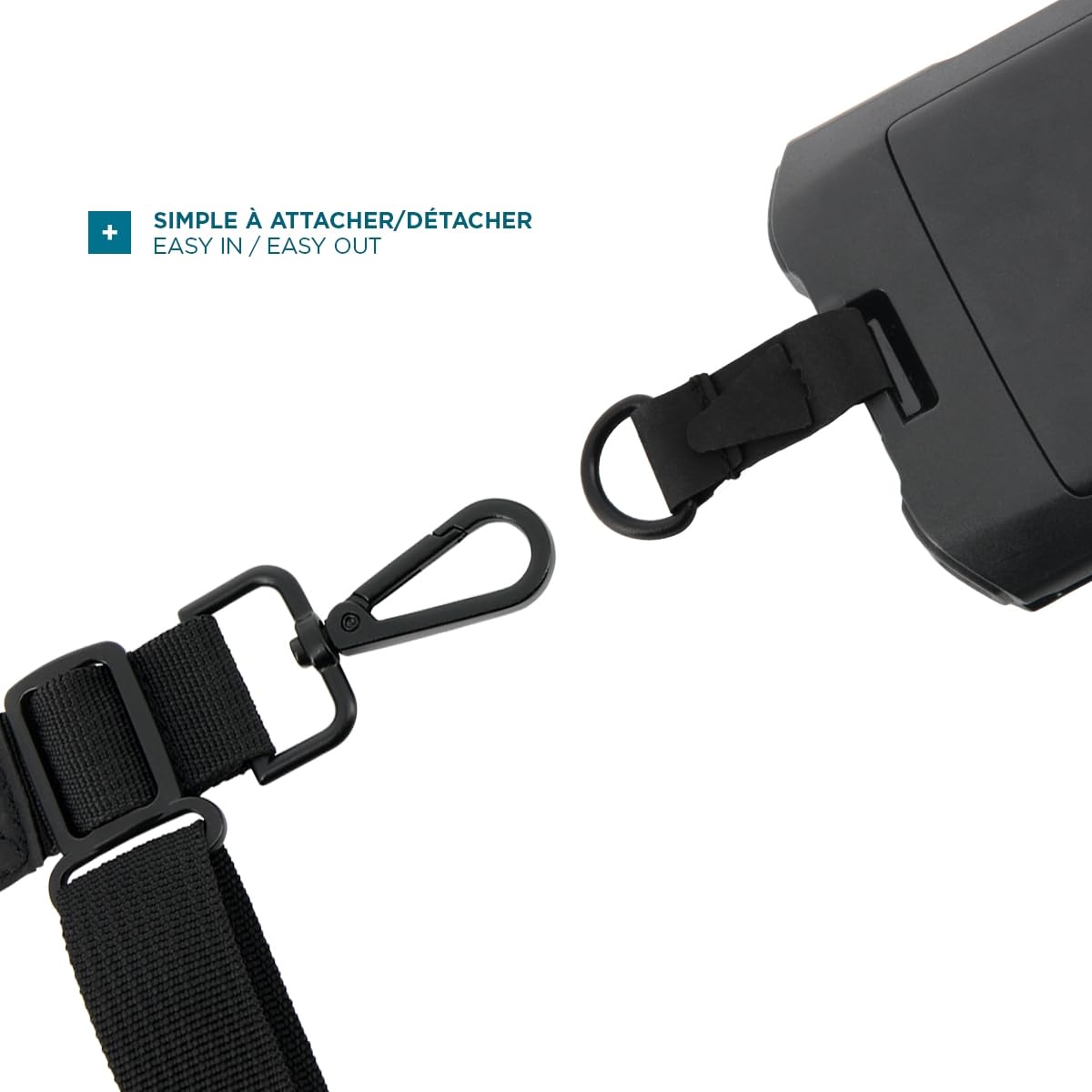 MOBILIS Tracolla Universale con Gancio in Tessuto, 1 Punto di Aggancio, Sistema di Sgancio di Sicurezza, Imbottitura per la Spalla Rimovibile, compatibile con Computer Palmari/Scanner/Smartphone