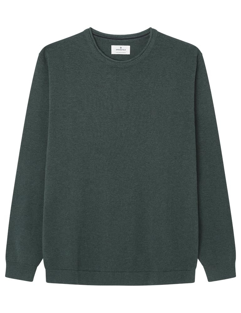 SPRINGFIELD Men's Sweater, Bottle Green, L