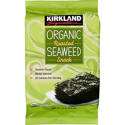 Kirkland Organic Roasted Seaweed Snack Pack, 0.6 ounces (6-Pack)