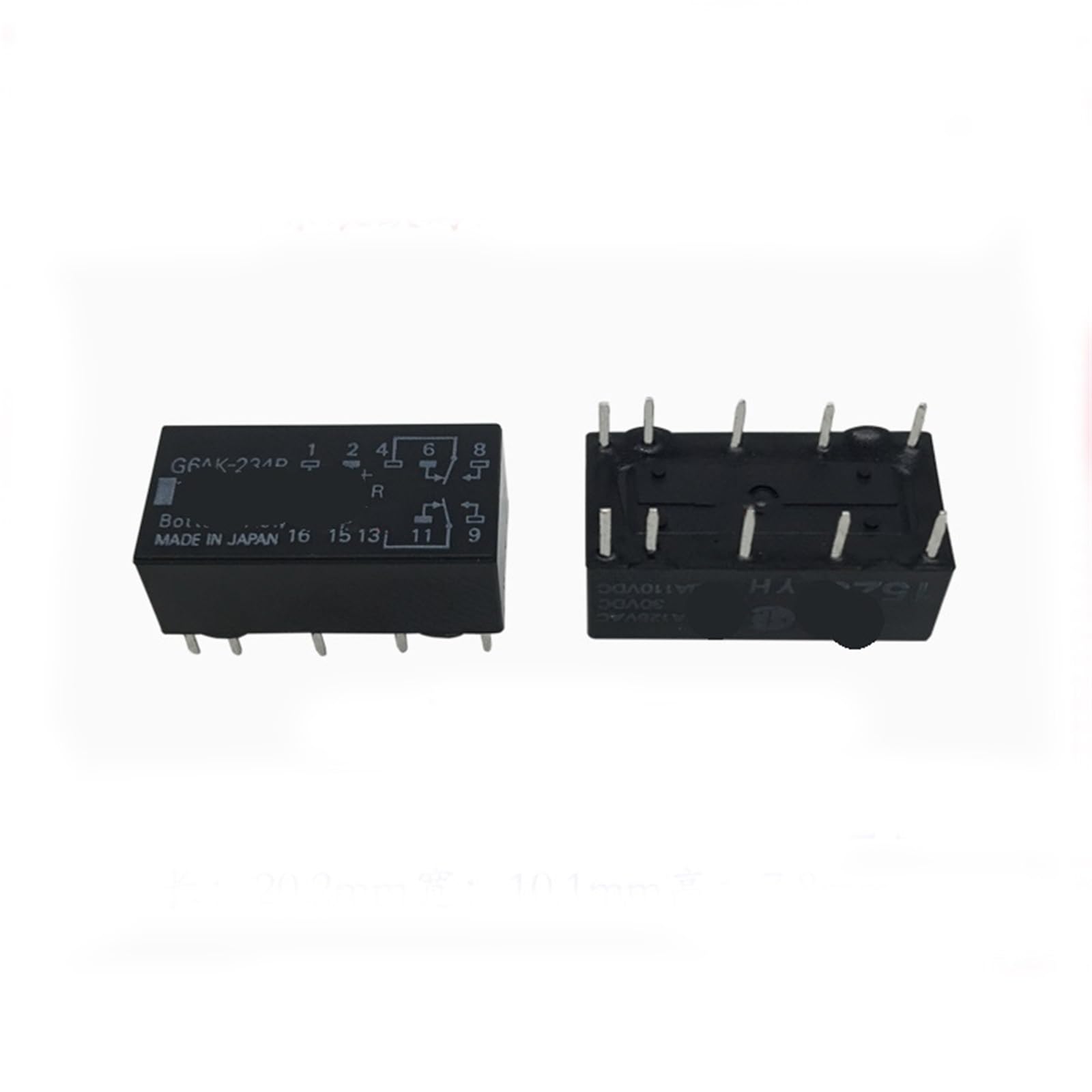 G6AK-234P-ST40-US-24 V CC relais bistable à double bobine basse consommation