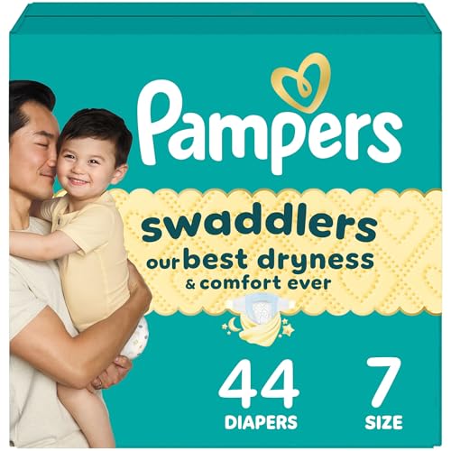 Pampers Baby Diapers - Swaddlers - Size 7, 44 Count, Ultra Absorbent Disposable Infant Diaper