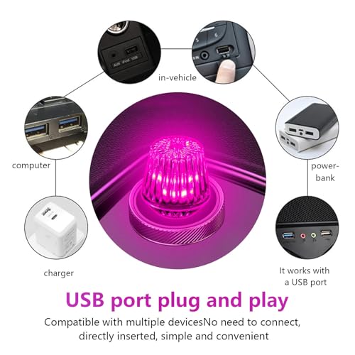 Mini luz LED USB para auto multicolor universal miniatura 5