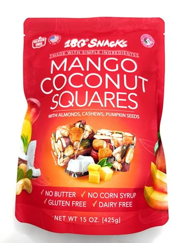 180 Snacks, Mango Coconut Squared, with Almonds, Cashews, Pumpkin Seeds image 3