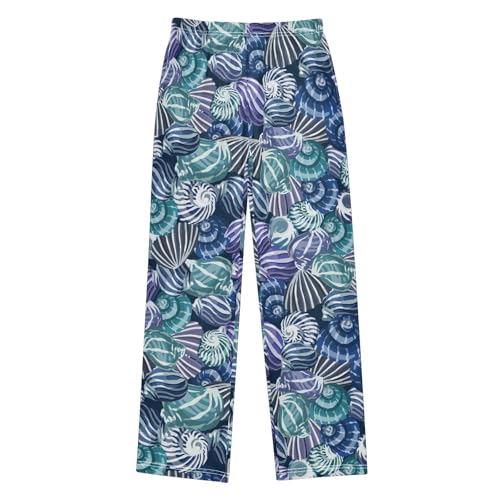 Boys' Pants Sea Shell Conch Long Bottoms Jogger Pants Elastic Waist Trousers with Pockets S-XL