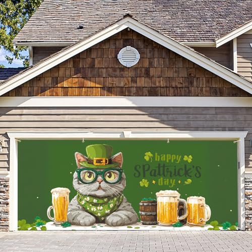 Décoration porte garage St-Patrick 6 x 13 FT