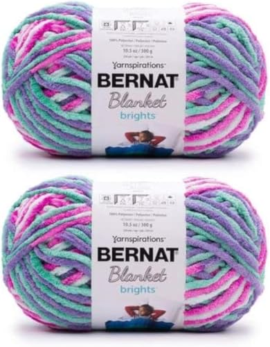 Image of Bernat Blanket Brights 300g Unicorn Brights Yarn of 300g /10.5oz - Polyester - 6 Super Bulky - Knitting /Crochet (Pack of 24)
