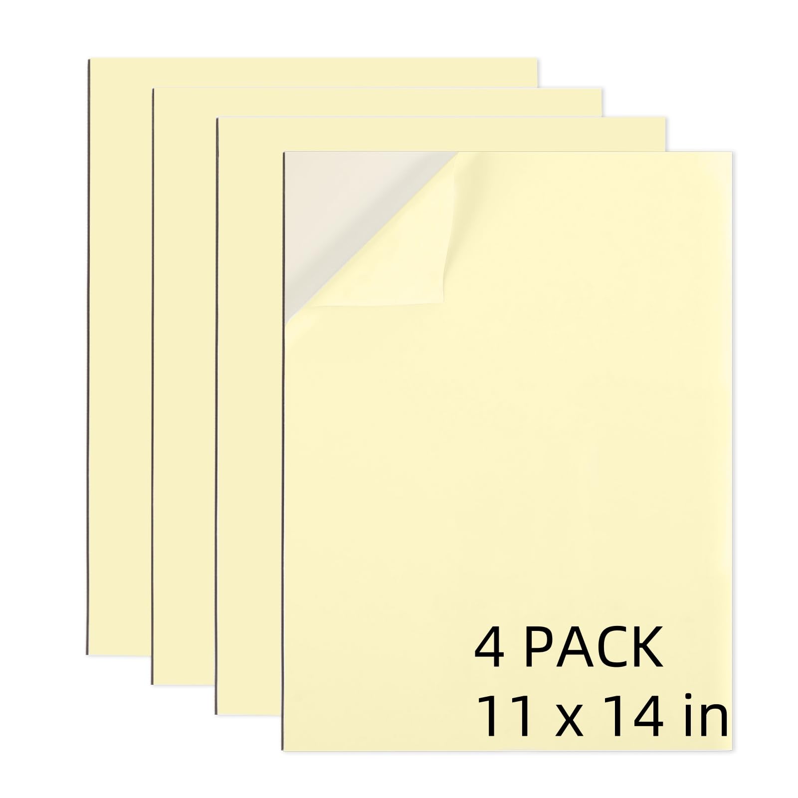 AXELIP Self Stick Mounting Board 11 X 14 inch 2mm Thickness, for Cross Stitch, Photo Frame Backing （4 Pack）