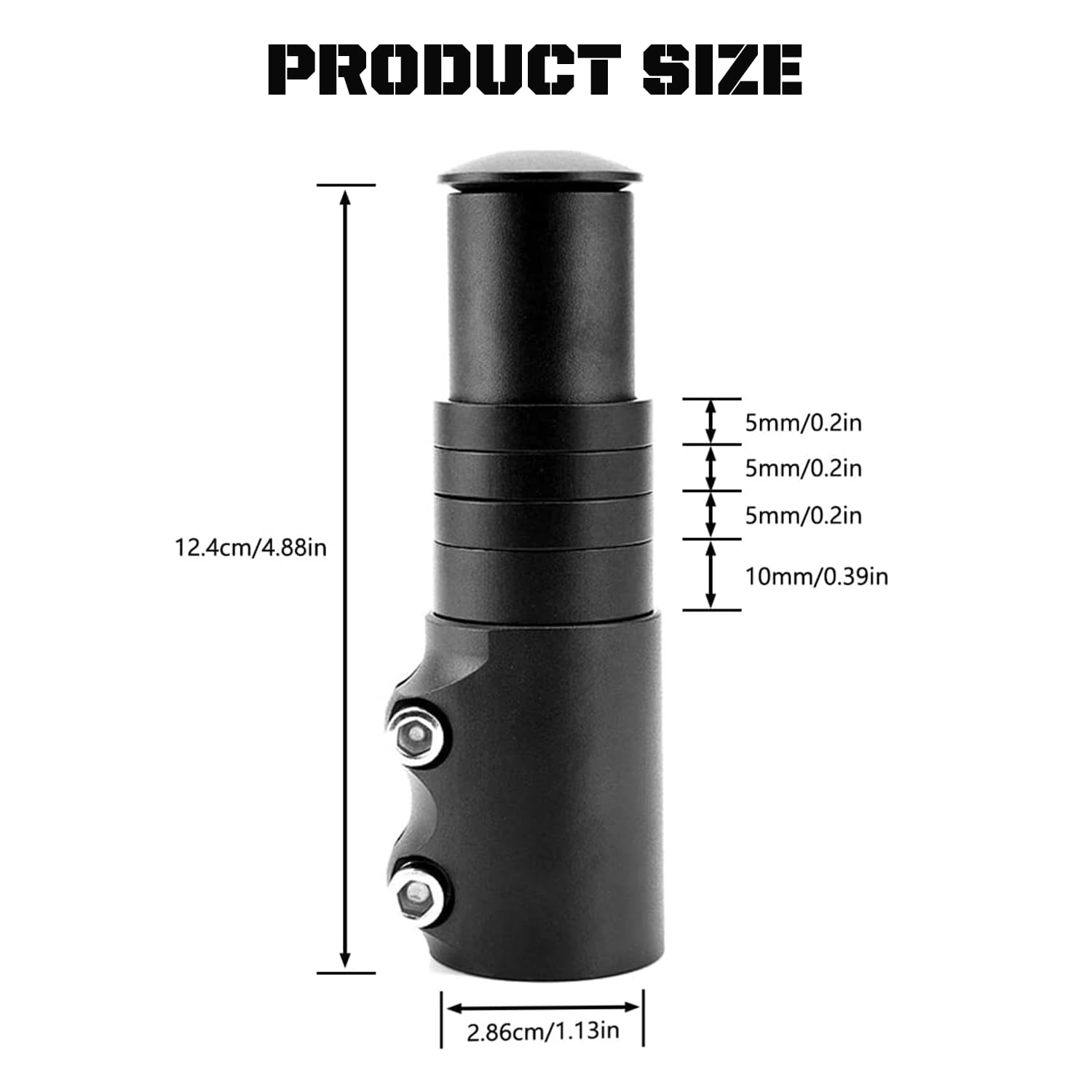 ZhuiKun Rehausse Potence VTT 28,6 Mm - Potence Guidon Alliage Aluminium Ajustable Pour Vélo Route BMX