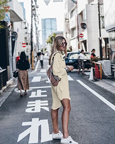 Image of Women's Swimsuit Cover up,Silky Button Down Shirt Midi Dress Kimono,Summer Bathing Suit Beach Coverups for Women (CP-Aline)