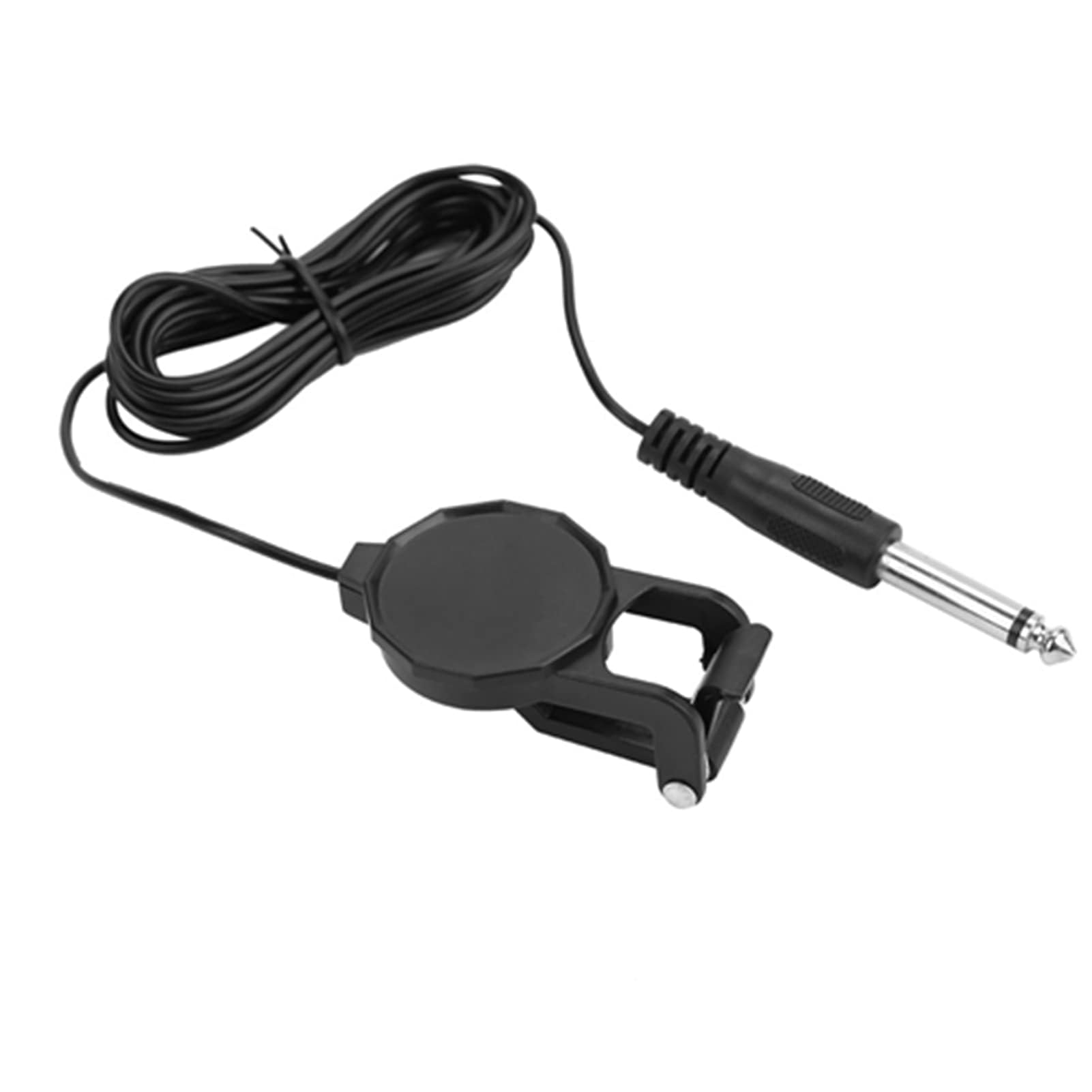 Bnineteenteam Przypinany mikrofon piezoelektryczny przetwornik skrzypce gitara akustyczna ukulele przetwornik z gniazdem audio 6,35 mm i 3-metrowym kablem audio, przetwornik, akcesoria do instrumentów