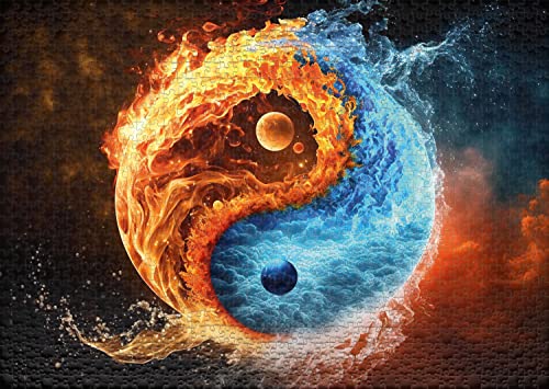 Ulmer Puzzleschmiede, Puzzle "Harmony of Fire and Ice", Powerful Yin Yang Symbol as 1000 Pieces Puzzle - Image 2