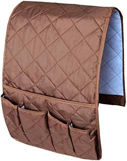 Accoudoir Canapé Organisateur Titulaire de Canape Sofa Fauteuil Caddy Chaise Lit Stable Sac de Rangement Stockage Suspendu Accoudoir à Poches pour Télécommande TV Téléphone IPad Livre Magazines