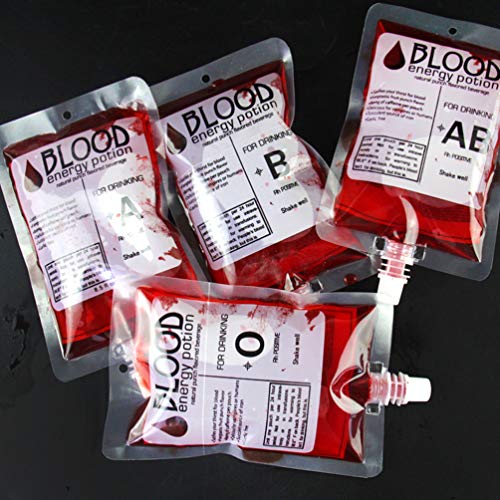 Cabilock 8 Pcs Saco de Sangue Do Dia Das Bruxas Sacos de Grau Alimentar Bebidas Suco Cocktail Saco d