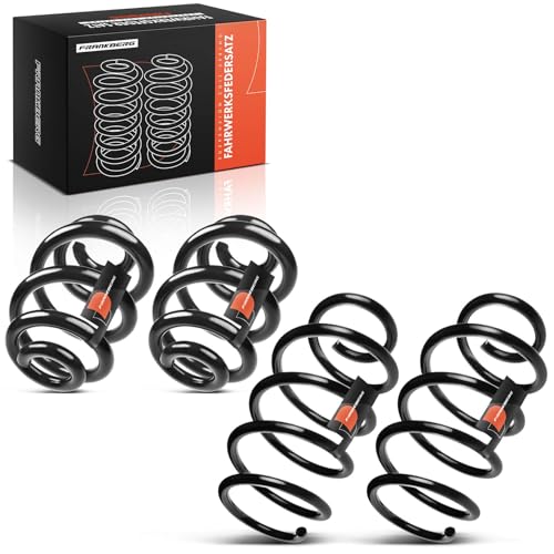 Frankberg 4x Coil Spring Suspension Front Axle Rear Axle Compatible with M.u.l.t.i.v.a.n V 7EF 7EM 7EN 2003-2015 Transporter V 7EB 7EC 7EF 2003-2015 Replace# 7E0411105A