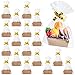 Fainne 54 Pcs Basket for Gifts Kit Include 18 DIY Empty Gift Basket Bulk, 9.8 x 8.5 x 3.5 Inches Food Storage Basket with Handles, 18 Plastic Bags and 18 Bows for Christmas Party Gift Wrapping(Kraft)
