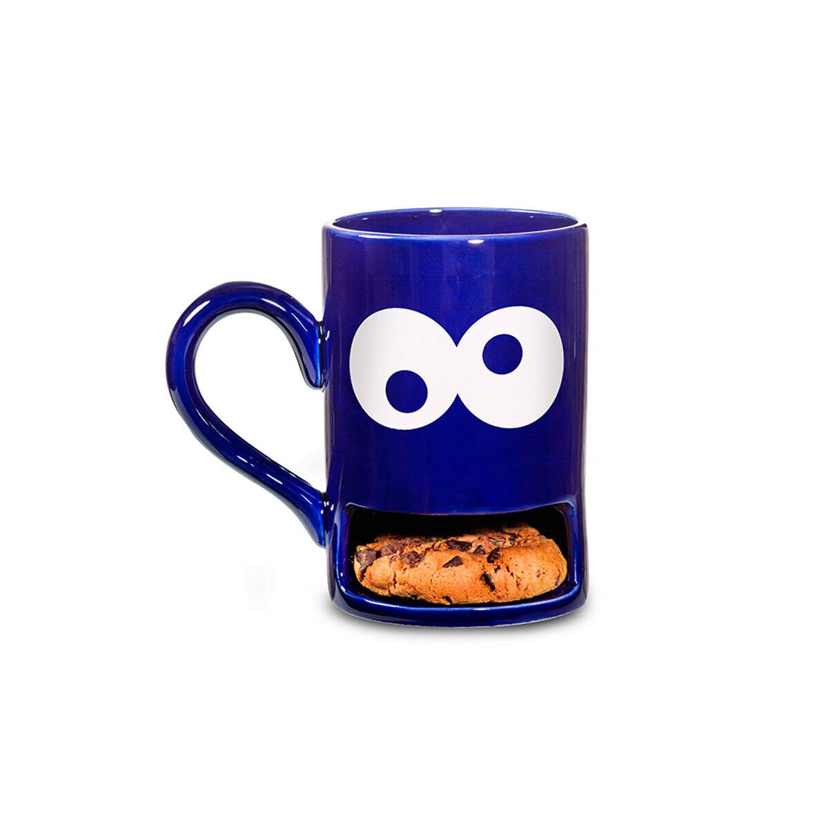 DONKEY 210322 Mug Monster, Mug with cookie slot, blue